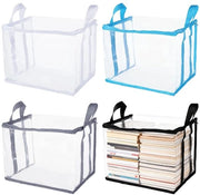 Organizzatore in PVC per DVD e oggetti - 4 pezzi - Contenitore per traslochi - 12,6x9,8x9,4 pollici - Scatola per archiviazione