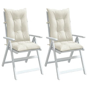 Cuscini Sedia Schiena Alta 2 Crema MÃ©lange 120x50x7 Tessuto