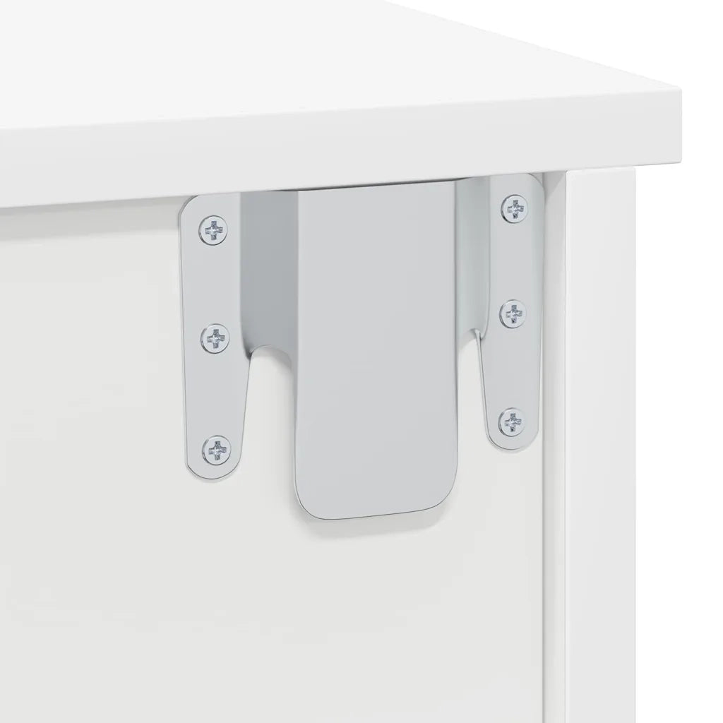 Comodino 2 pcs Bianco 40 x 31 x 15 cm Legno multistrato