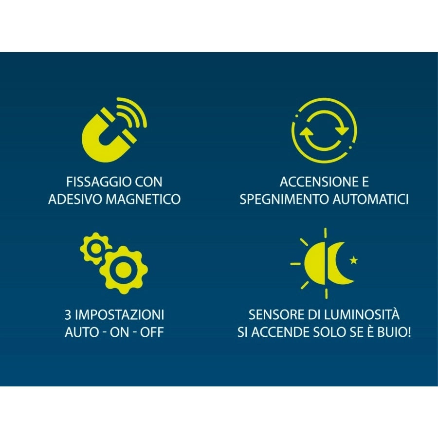 LAMPADA 10 LED STICKY LIGHT CON SENSORE.