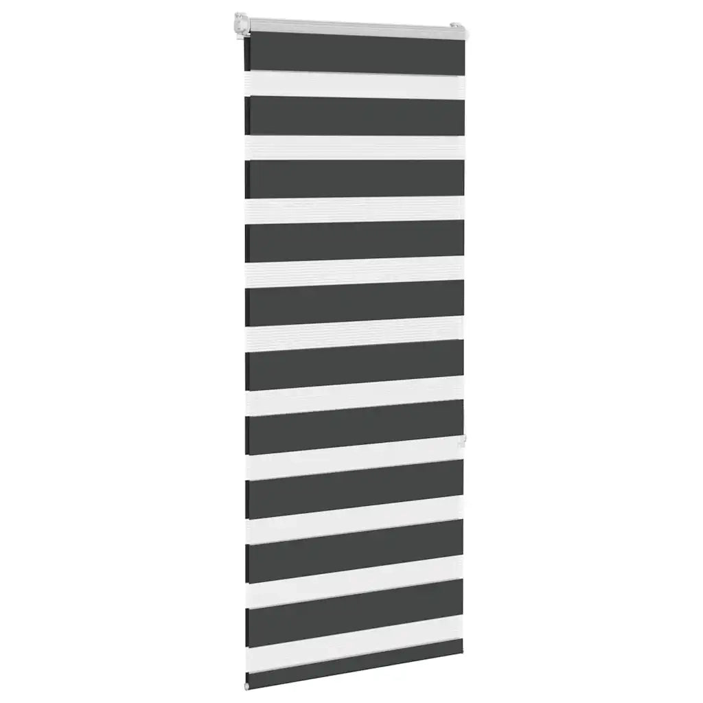 Tenda a rullo | Tenda avvolgibile Zebra Nero Larghezza Tessuto 55,9 cm Poliestere