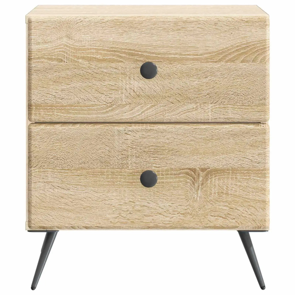 Set di 2 Comodini | Armadio da Notte | Mobiletto da notte Rovere Sonoma 43 x 34,5 x 47,5 cm