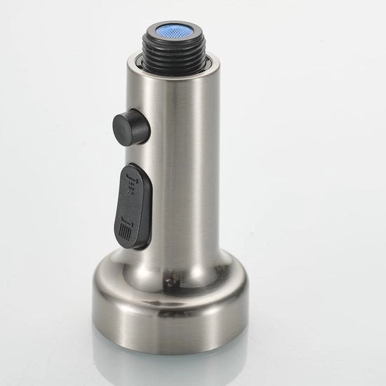 Vervangende douchekop per vasca da doccia, G 1/2" con bocchetta di riserva rimovibile in modo universale, 3-funzione rubinetto da cucina, lavello e doccia (doccia - finitura argento satinato)