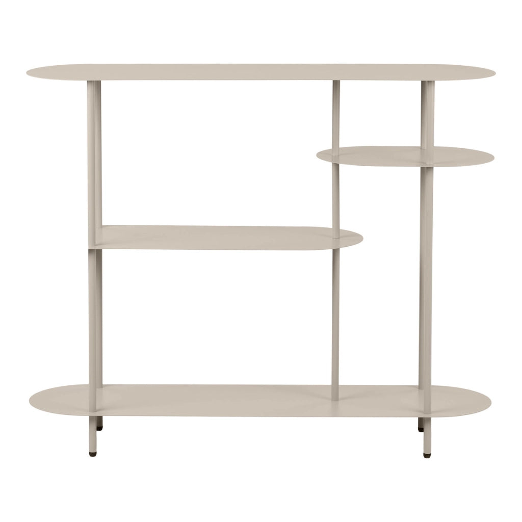 Libreria Rieti, Beige, Metallo, 118x31x97 cm