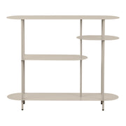 Libreria Rieti, Beige, Metallo, 118x31x97 cm