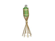 TORCIA IN BAMBU' CON BASE DA APPOGGIO- - cm.35h. con serbatoio ø cm.10x5,5h. - 12 pezzi LAPILLO