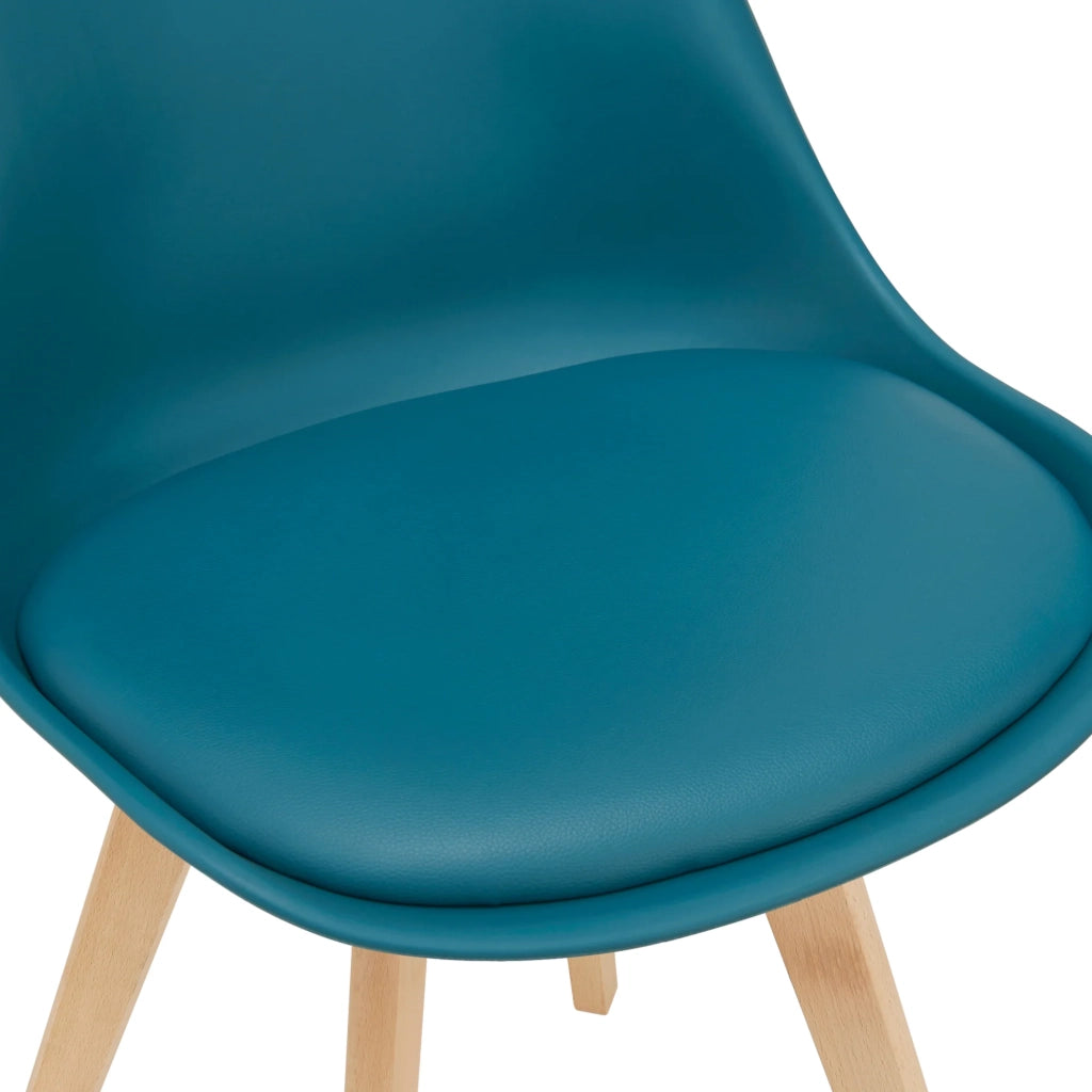 Set di 4 sedie da pranzo in similpelle color faggio turchese 03_0006767