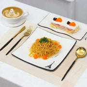 Set di 6 placemats in PVC 70% e poliestere 30%, antiscivolo, termoresistente, per tavolo da cucina, beige