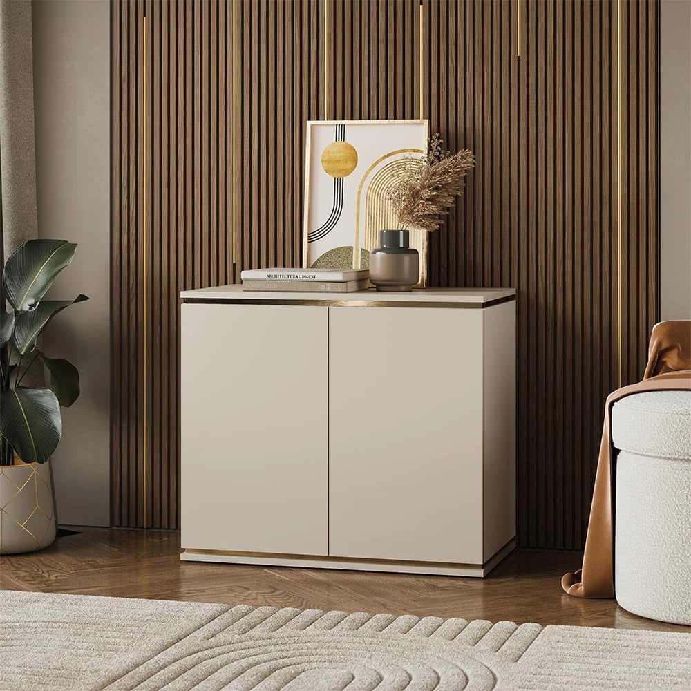 Credenza Linette, Cachemire, 80 x 70 cm con 4 scomparti