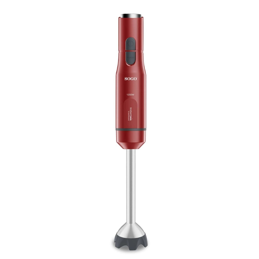 Frullatore a immersione 1200W, 6 lame in acciaio inox con rivestimento titanio e 21 velocità, con bicchiere 800 ml - Sogo