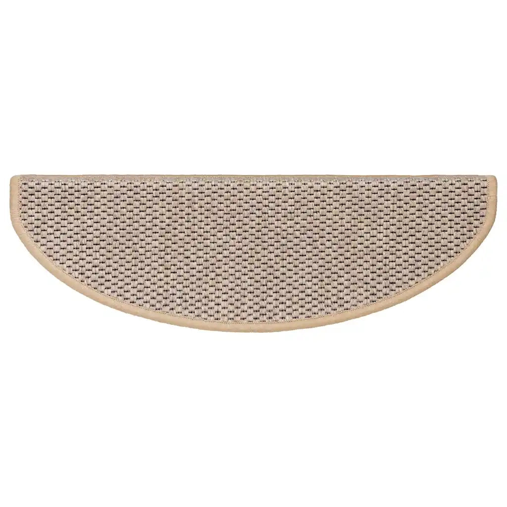 Tappeti Adesivi Scale Aspetto Sisal 15pz 65x21x4cm Beige Chiaro 326880