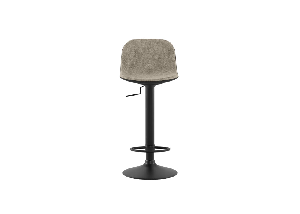 Teo - Sgabello in microfibra nera - Set da 2 pz