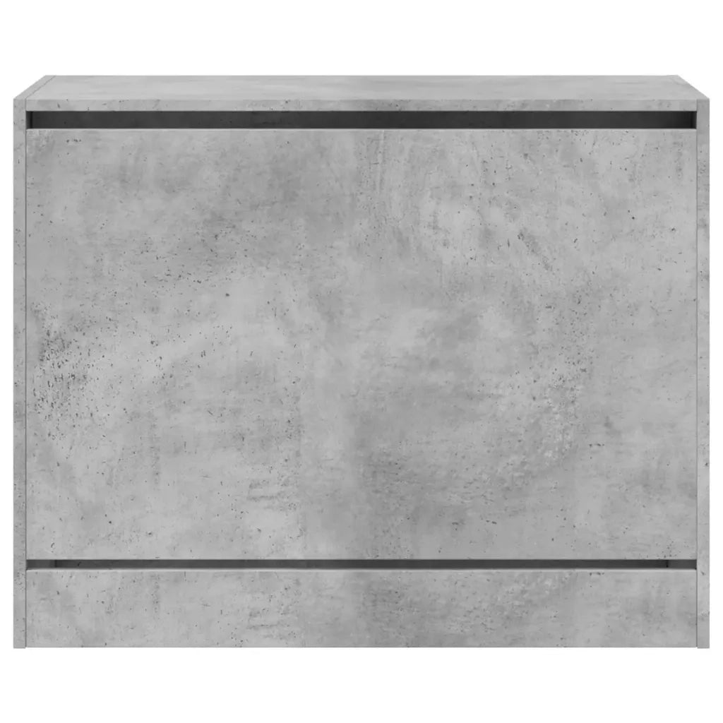 Scarpiera-Scaffale per scarpe Grigio Cemento 80x34x63 cm in Legno Multistrato