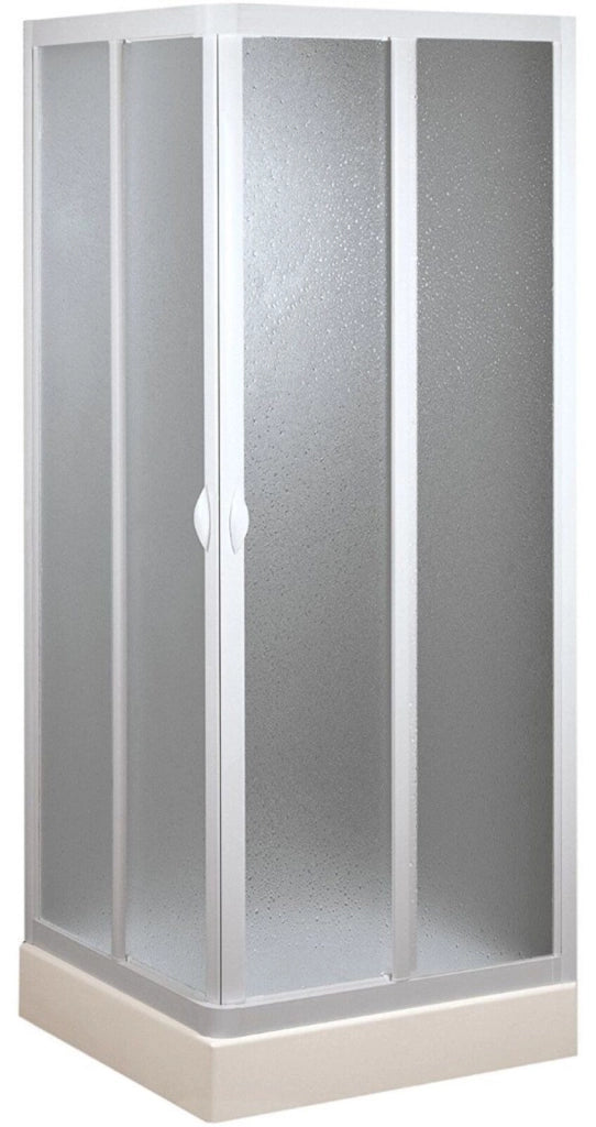 Box Doccia Bianco Pvc Ang. 75X90X185 Riducibile X Piatto Doccia 72X90 - Forte