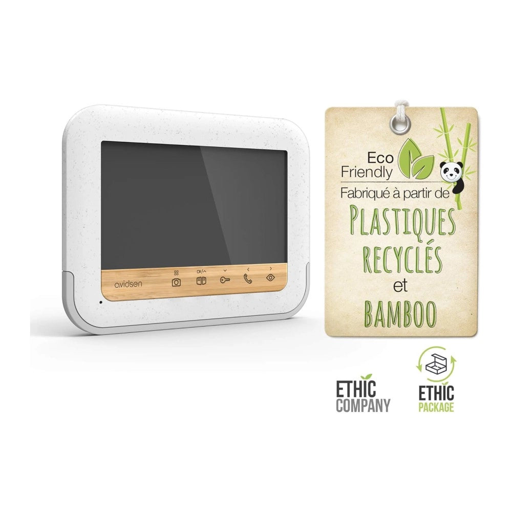 Avidsen videocitofono bamboo view a 2 fili - con schermo da 7 portata 100 metri