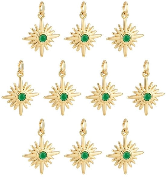 Decine di Stuks 18K Vergulde Noordster-Bedeltjes per Sieraden Fai da Te