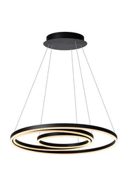 Lampadario Lucide Triniti LED 136W 3000K nero/bianco