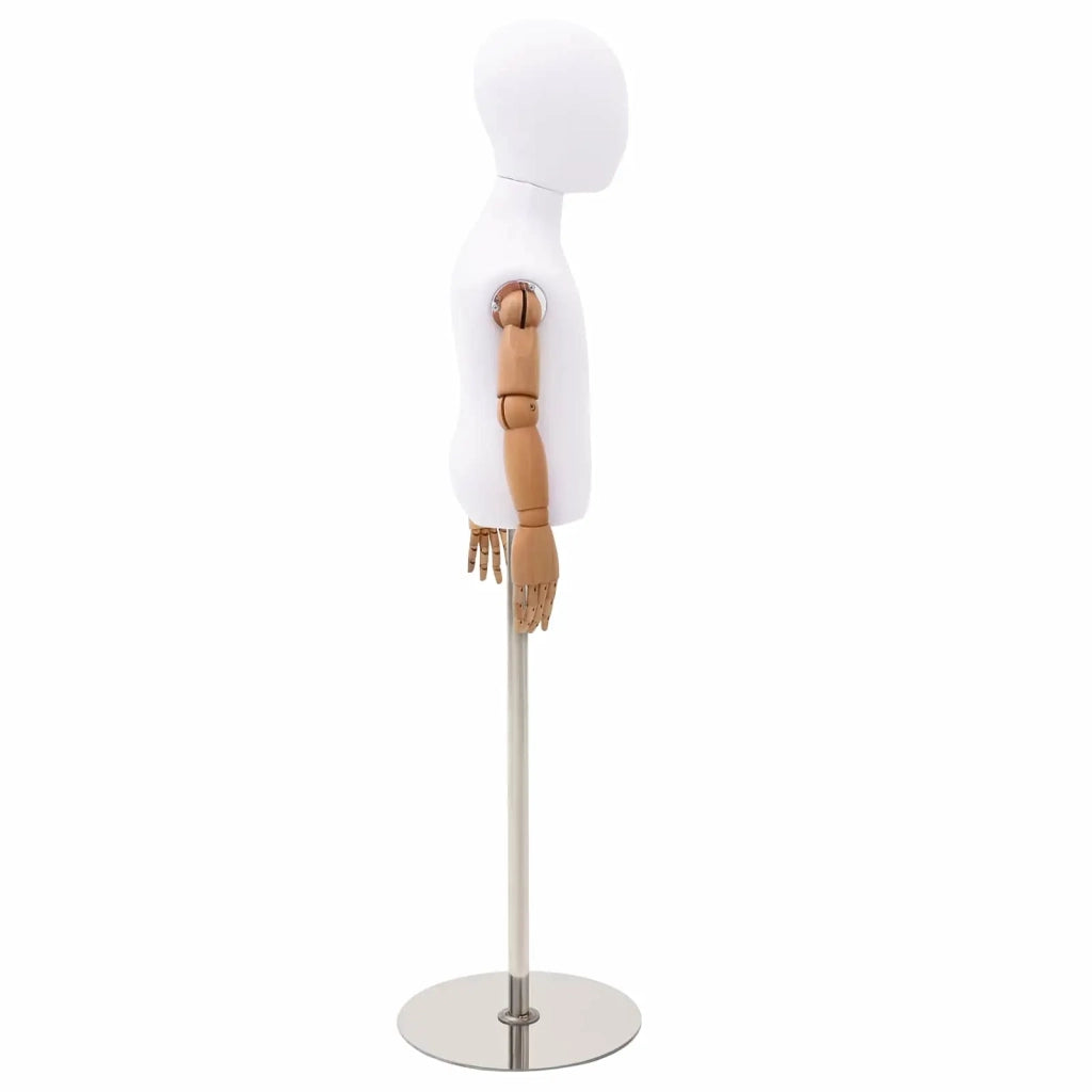 Manichino Regolabile 120-157 cm con Base Unisex PP Bianco 42041711