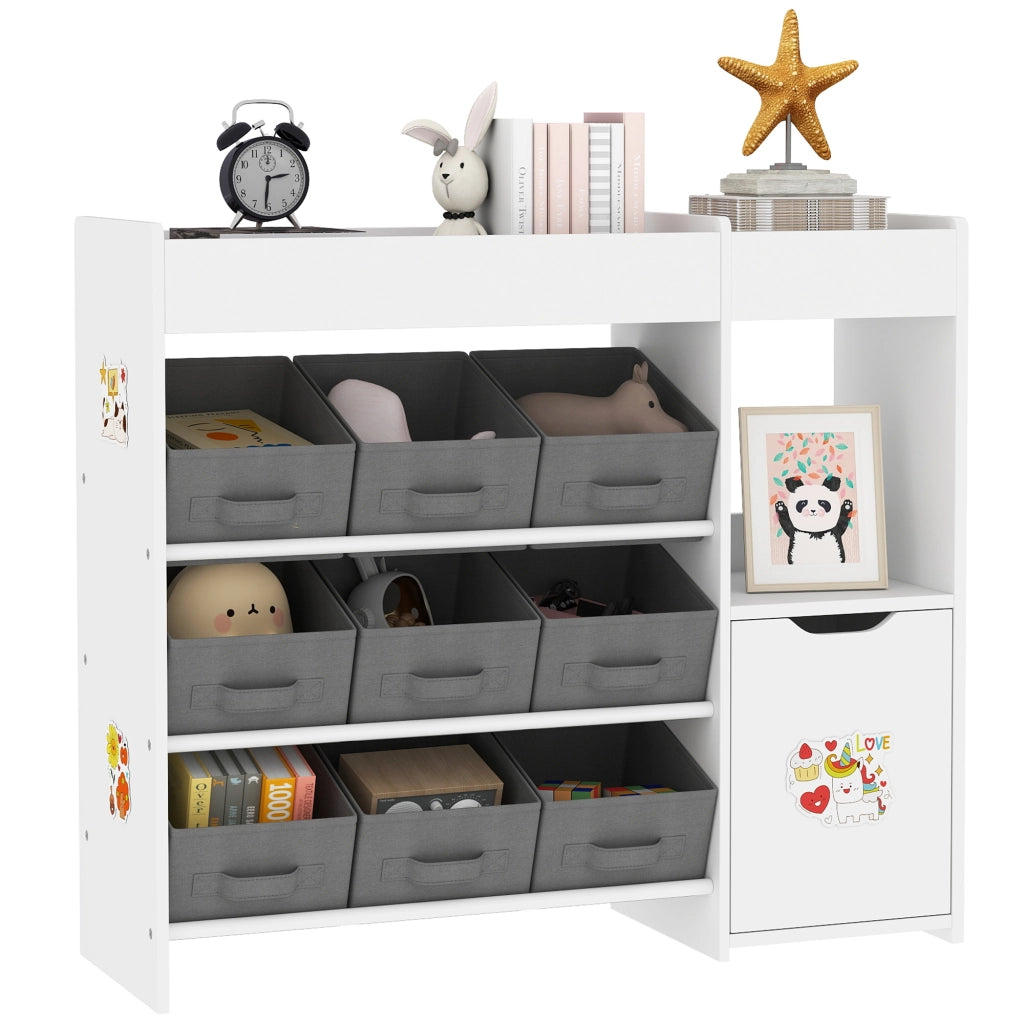 Mobile per bambini con 9 cassetti e armadio ¨C zephmum ¨C bianco