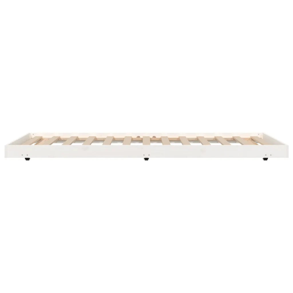 Giroletto senza Materasso Bianco 80x200 cm Legno Massello Pino 823500