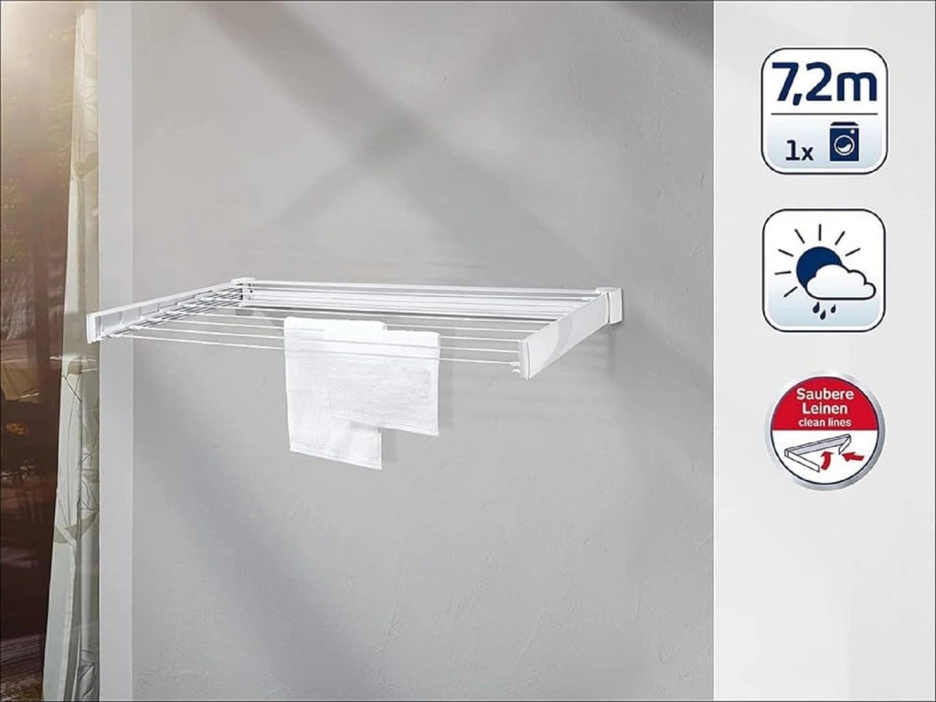 Stendibiancheria a Parete Stabile Telegant 72 103 CMX5X7,7H. Leifheit
