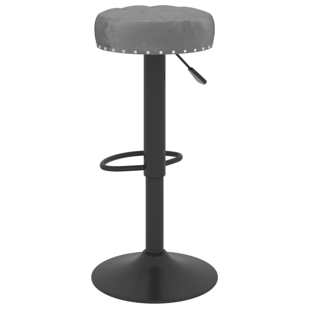 Sedie da Bar 2 pz Grigio Scuro in Velluto 332996