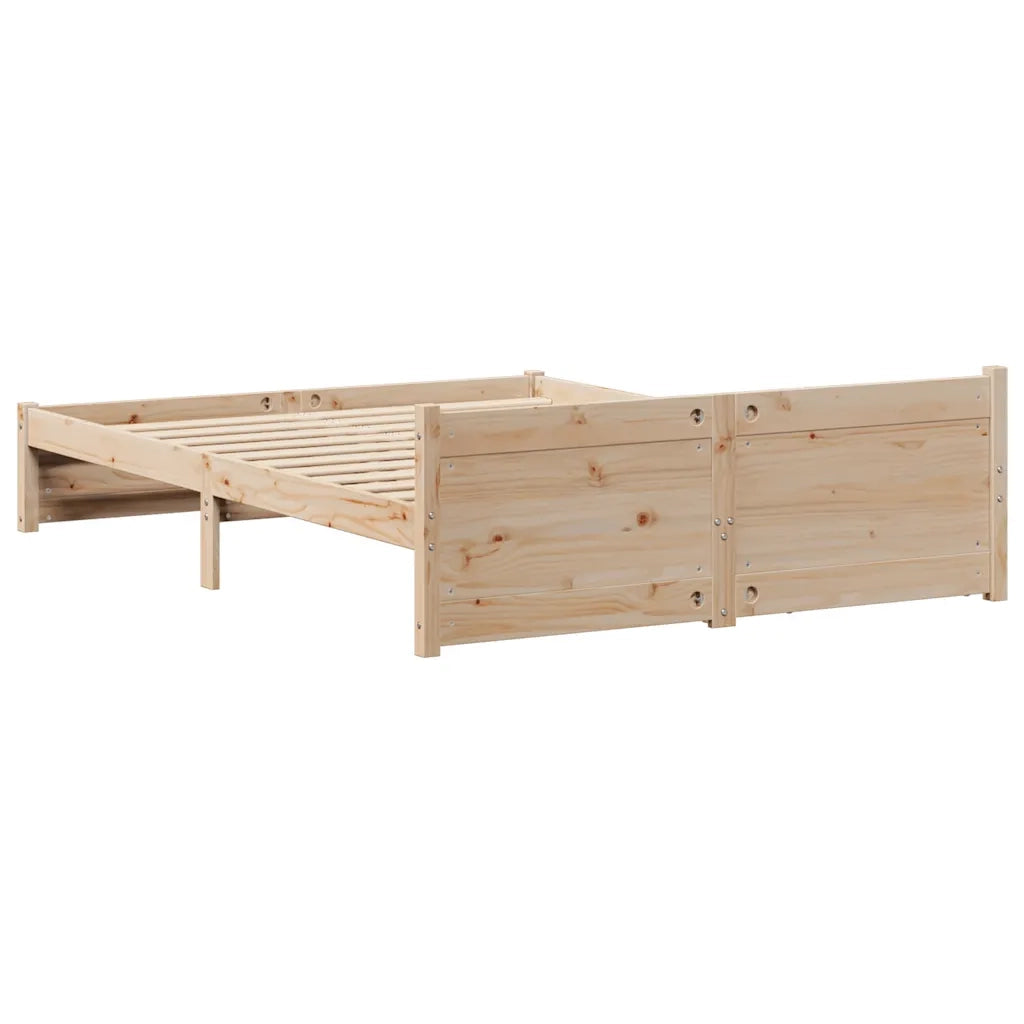 vidaXL Letto senza Materasso 140x190 cm in Legno Massello di Pino