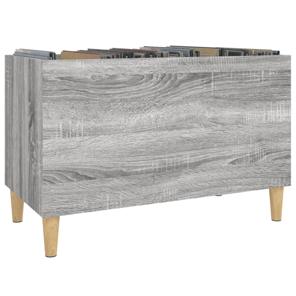 Mobile Porta Dischi Grigio Sonoma 74,5x38x48 Legno Multistrato 831963