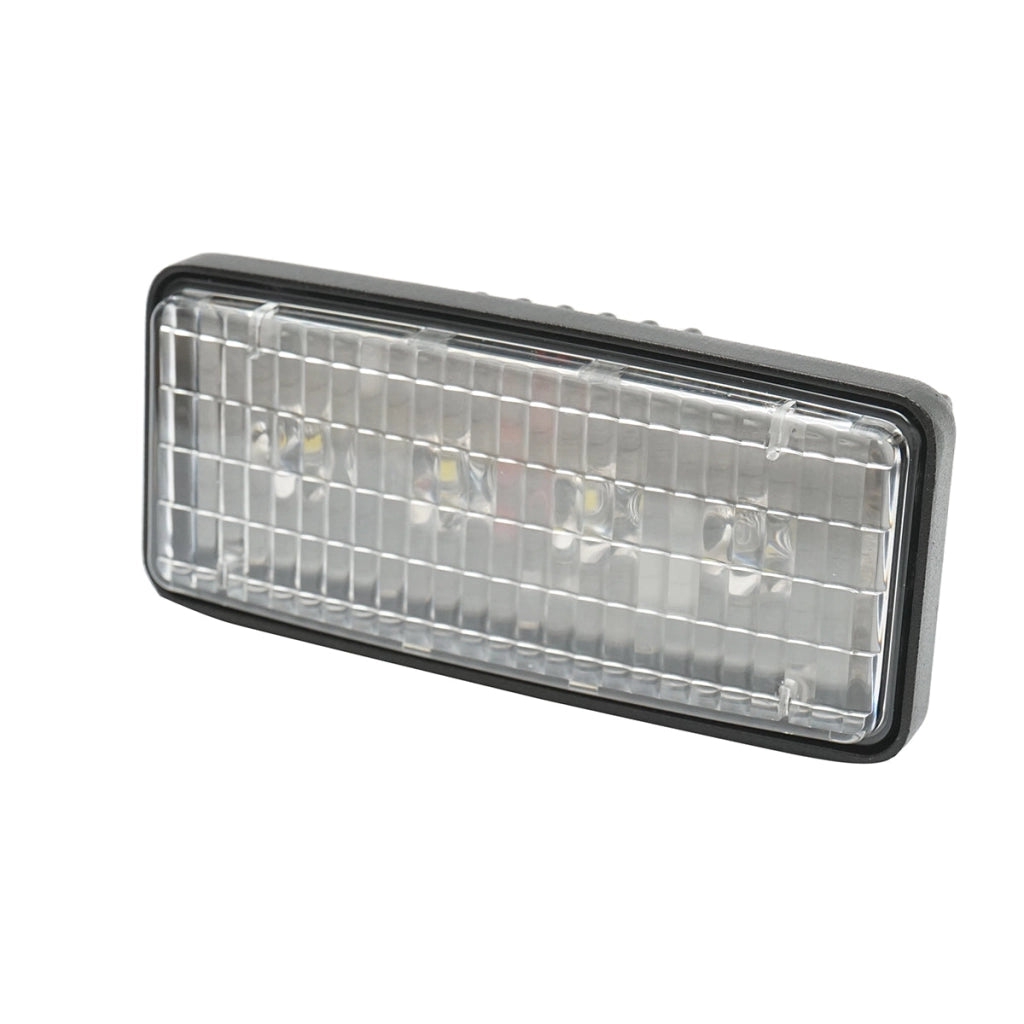 Proiettore LED rettangolare 140x60mm John Deere codice OEM RE37450, R161288, VPM3732, VLC6114