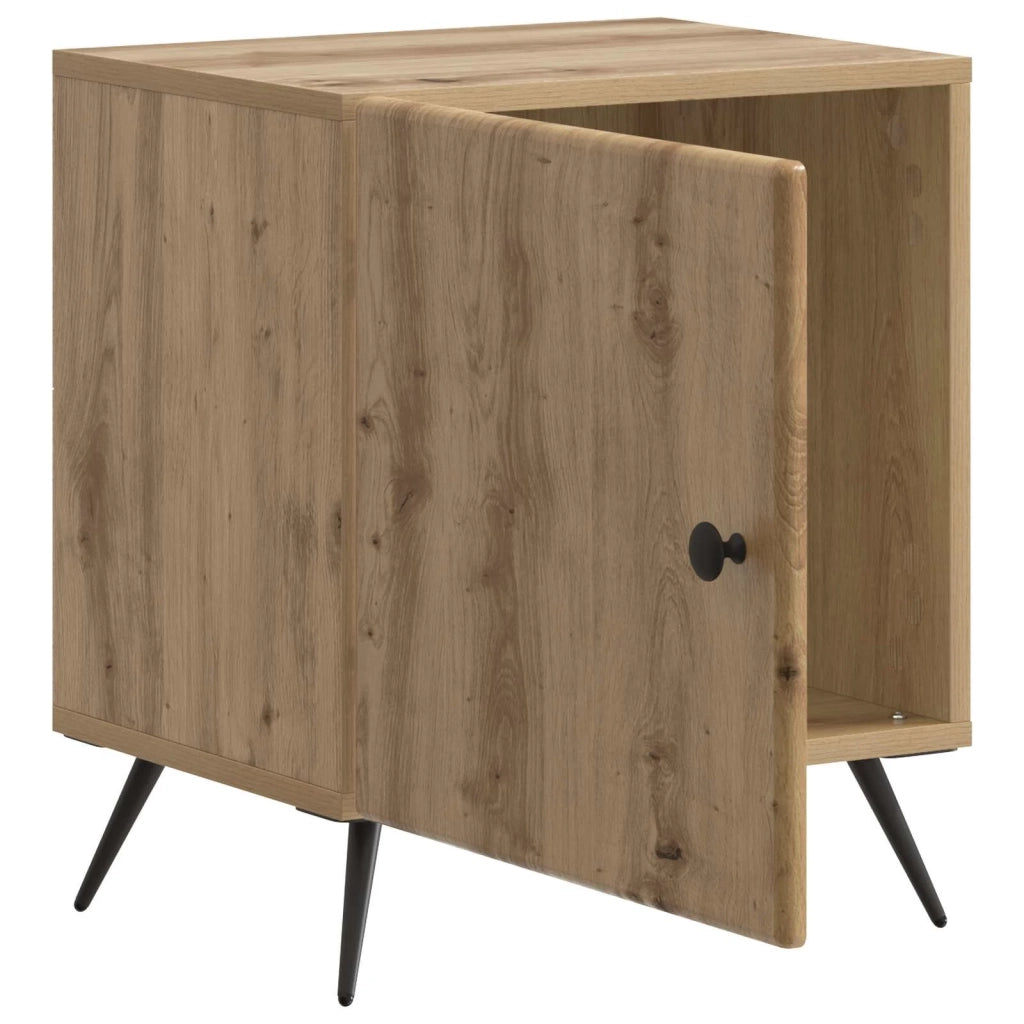 Comodino | Armadio da Notte | Mobiletto da notte Rovere Artigianale 43 x 34,5 x 50 cm