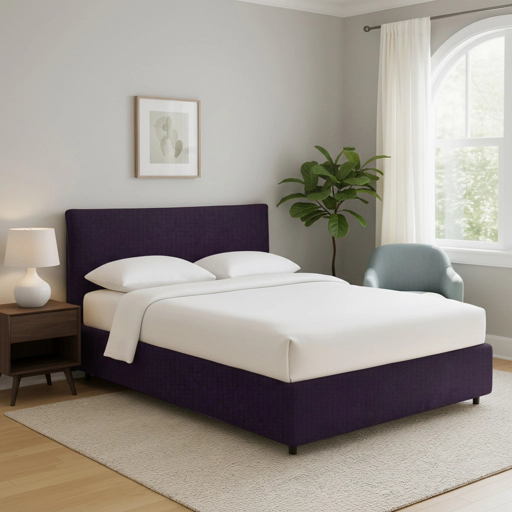 Staines, Letto Singolo Sfoderabile Made in Italy, Viola