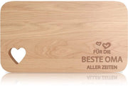 Tavolo da colazione in legno, tavolo da colazione con incisione, tavolo da colazione con foro a forma di cuore, migliori regali per nonna, regali personalizzati per il compleanno di nonna