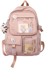 Borsa per bambina, nylon, hanger per badge, rosso, 44 x 31 x 14 cm