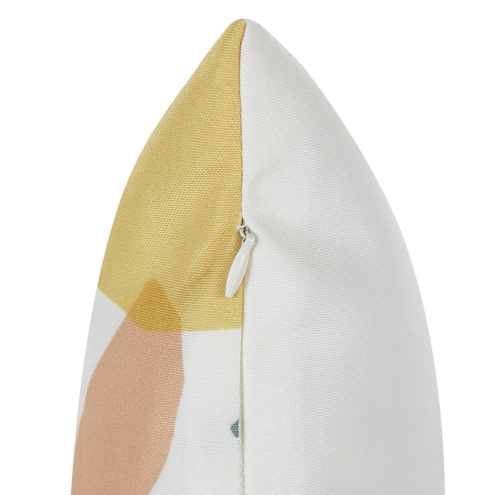 Set di 2 cuscini da esterno in poliestere multicolore 45 x 45 cm con motivo a foglie da giardino e patio