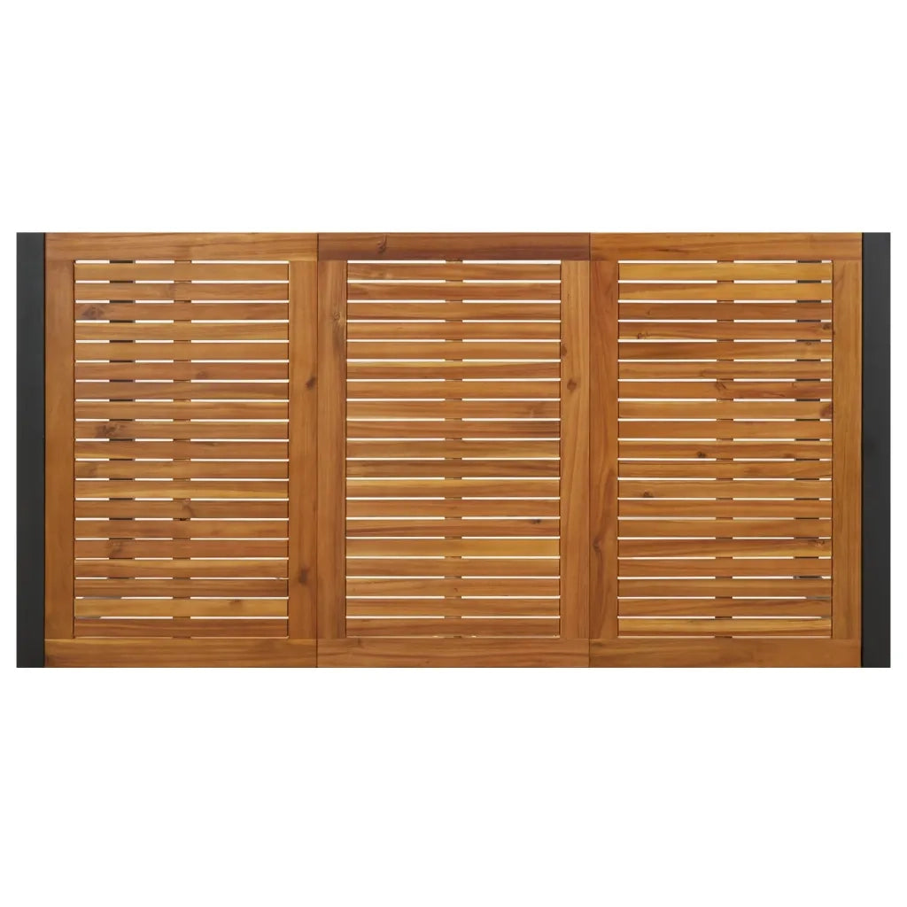 Tavolo Giardino | Tavolino da esterno con Gambe a U 180x90x75cm Legno Massello Acacia