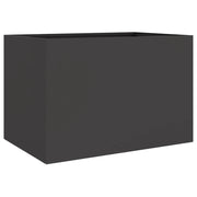 Fioriera | Cassetta per fiori | Vaso Nera 62x30x29 cm in Acciaio