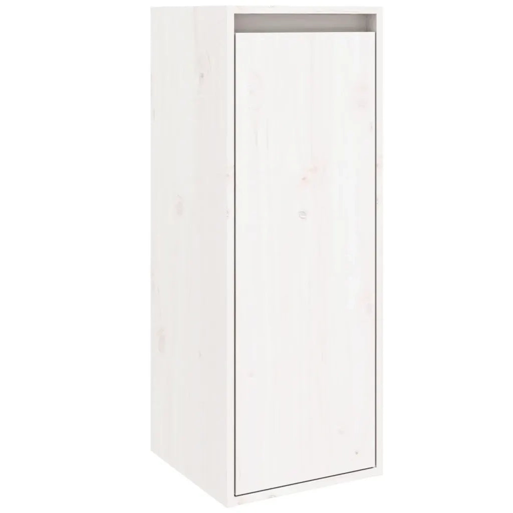 Mobiletto a muro contemporaneo in legno bianco 30 x 30 x 80 cm contenitore decorativo in legno massello di pino bianco 02_0048096