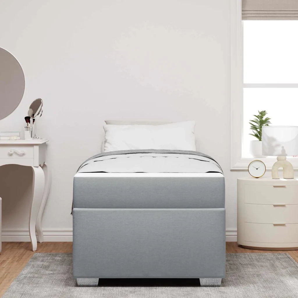 Struttura del letto Grigio chiaro 80 x 200 cm Tessuto