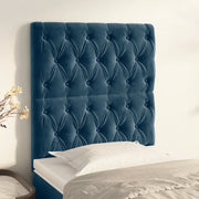 Testiera Blu Scuro 80x7x118/128 cm Velluto 3116702