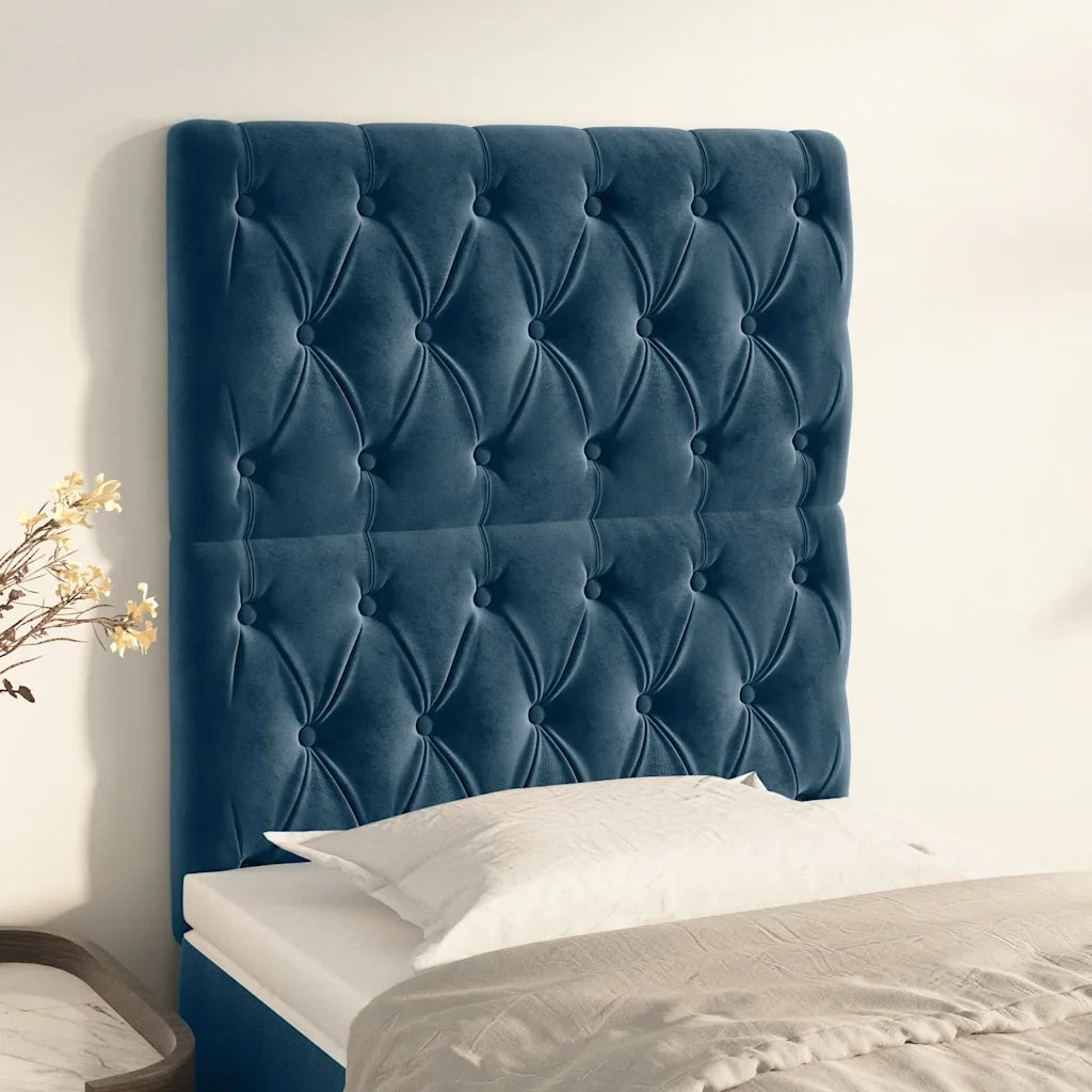 Testiera Blu Scuro 80x7x118/128 cm Velluto 3116702