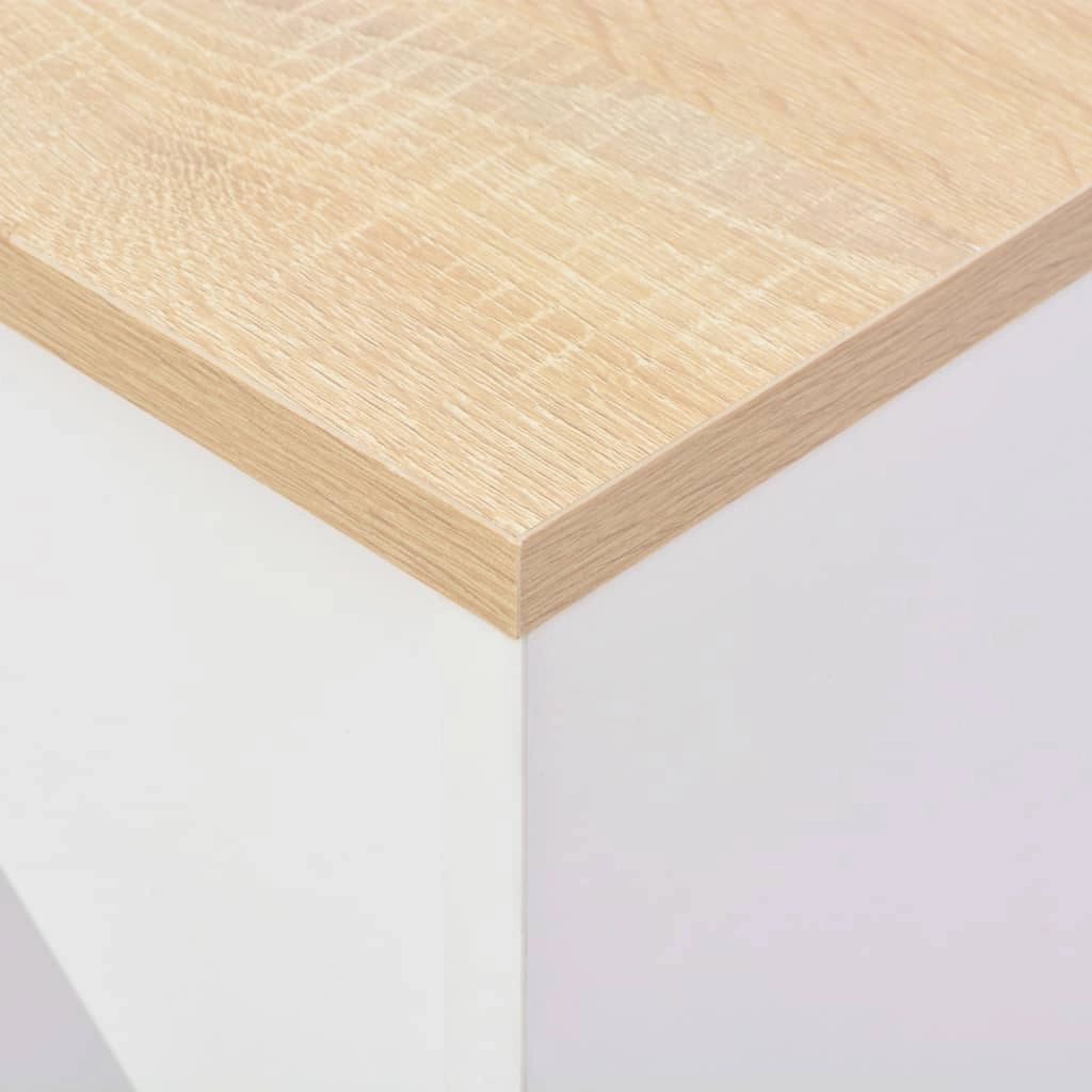 Tavolo alto da bar/bistrot con ripiano rimovibile bianco 138 cm 0902046