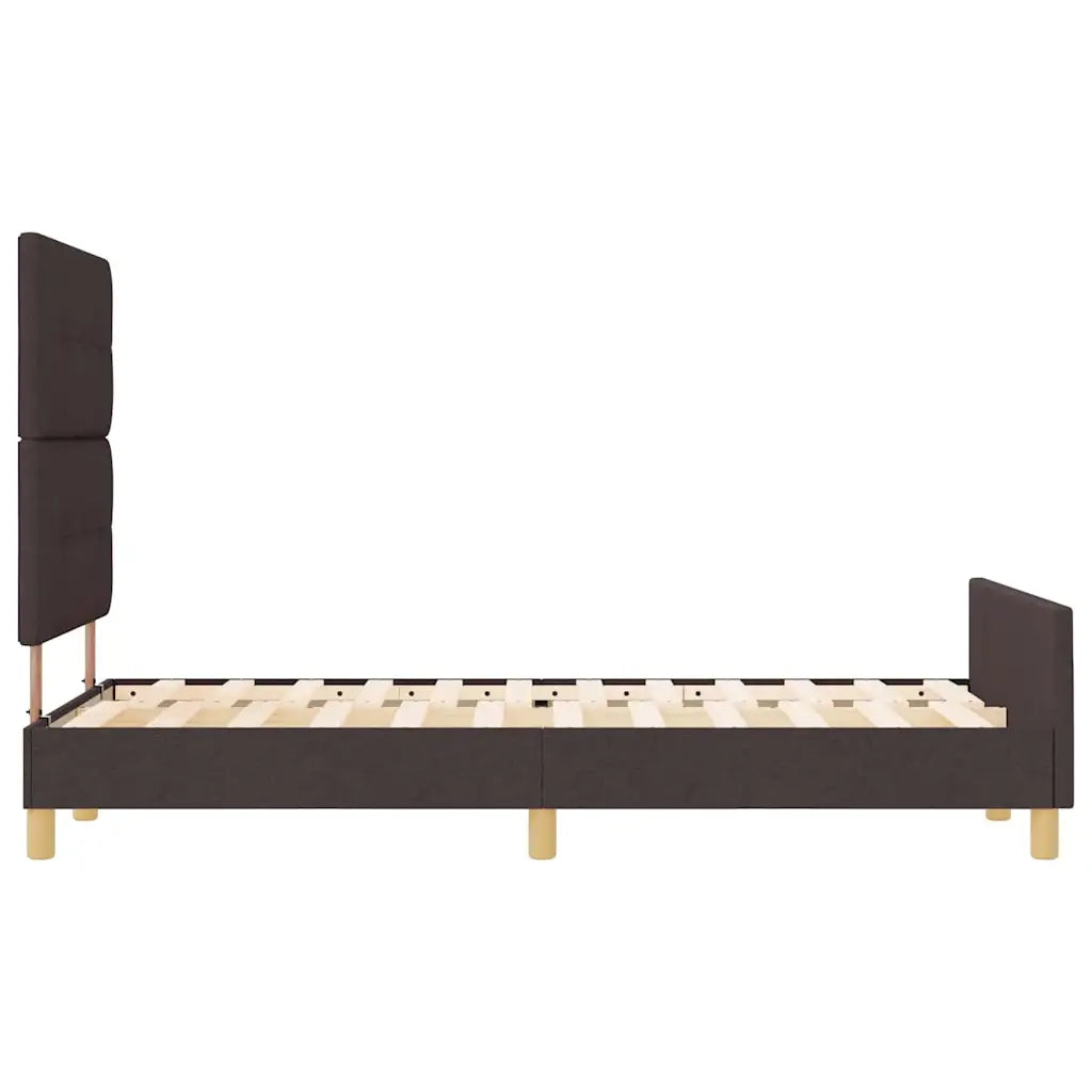 Struttura del letto Marrone scuro 120 x 200 cm Tessuto 3344721