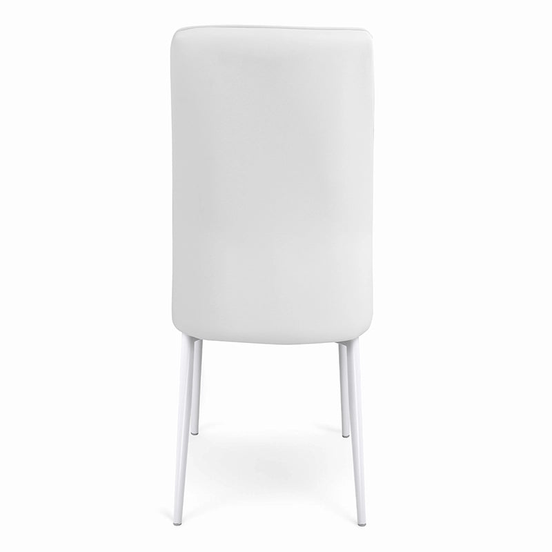 Sedia da pranzo imbottita in ecopelle bianca – Francine (2 pz) - SD08FRPM