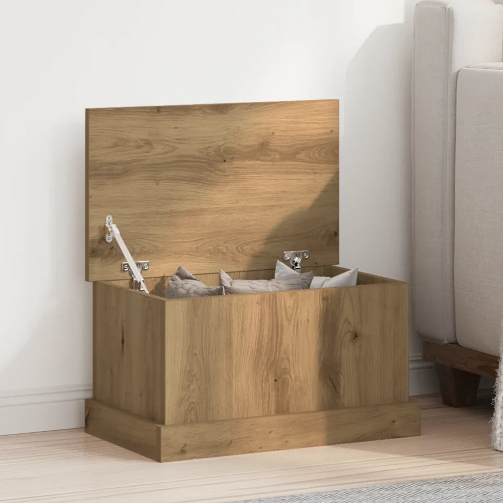 vidaXL Scatola Portaoggetti Rovere Artigianale 30x50x28 cm Multistrato