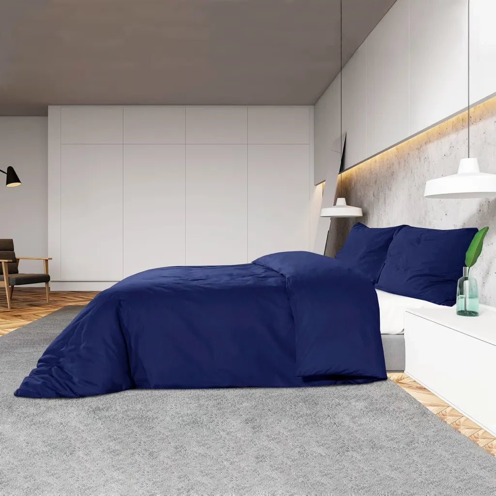 Set Copripiumino Blu Marino 135x200 cm in Cotone cod mxl 63563