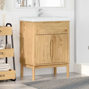 Armadio per Lavabo da Bagno FLORO Cera marrone 60 x 40 x 80 cm 42011241