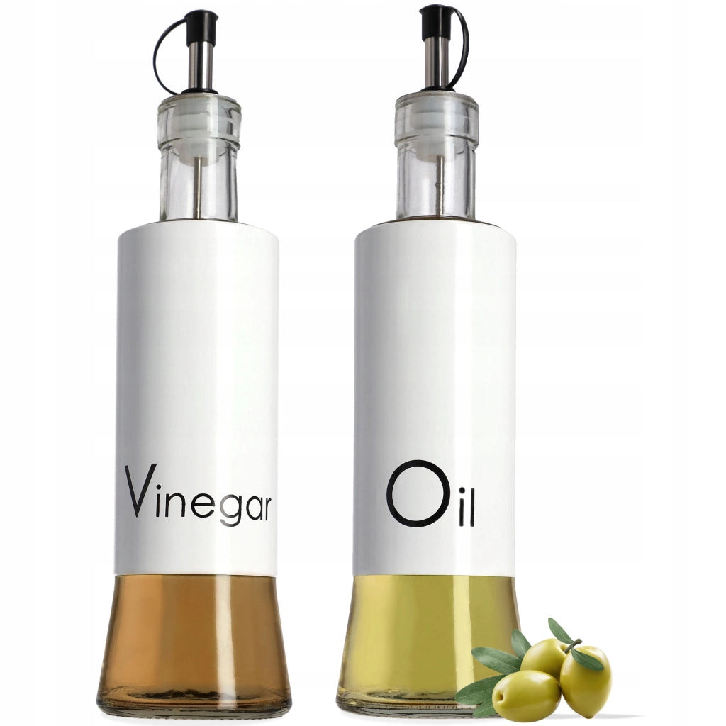 Set di 2 bottiglie in vetro KADAX da 320 ml con dosatore per aceto e olio.