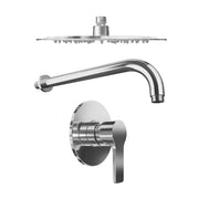 Set doccia cromato - Miscelatore incasso Mia con braccio e soffione slim 20 cm