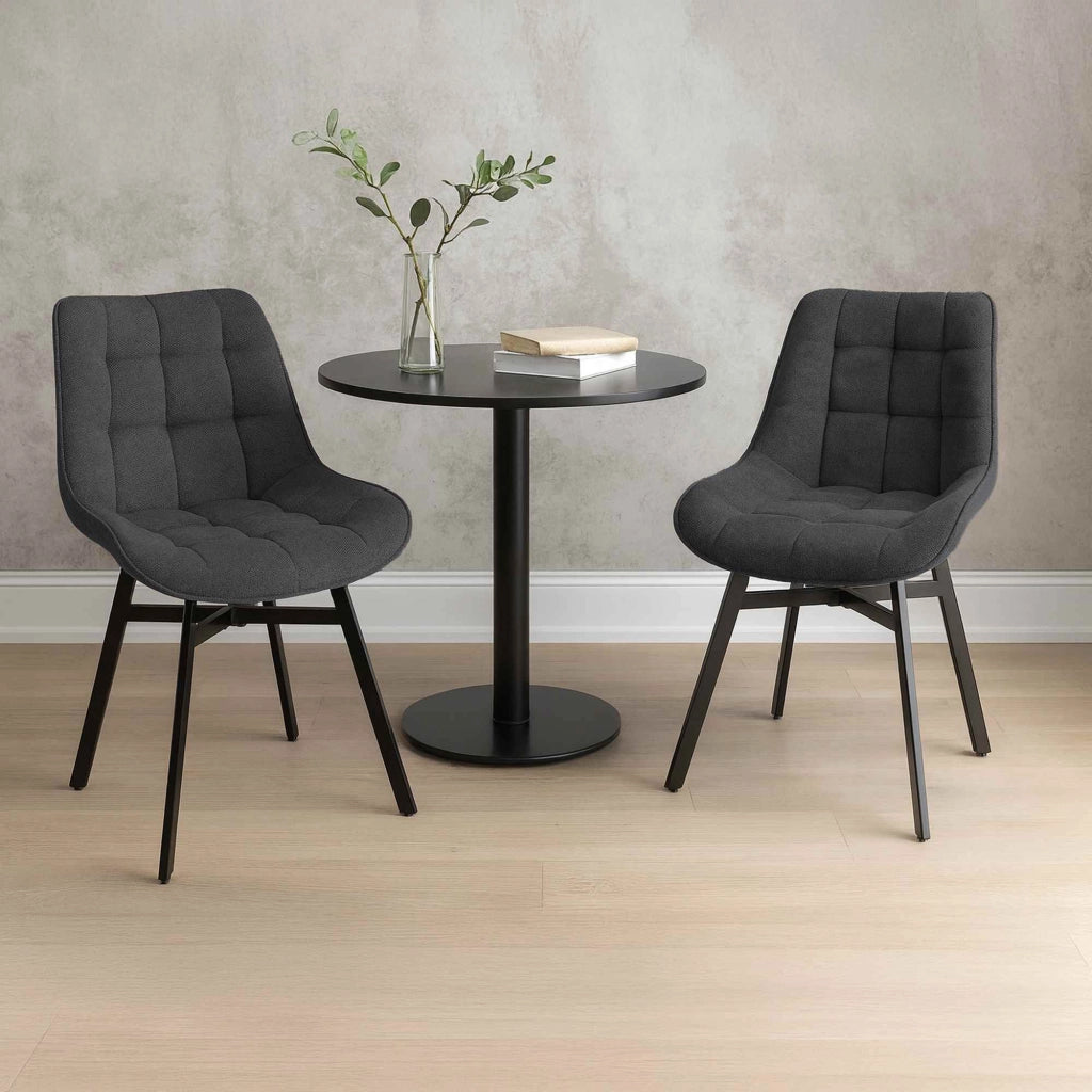 Sedia da Pranzo Colby grigio scuro,Tessuto