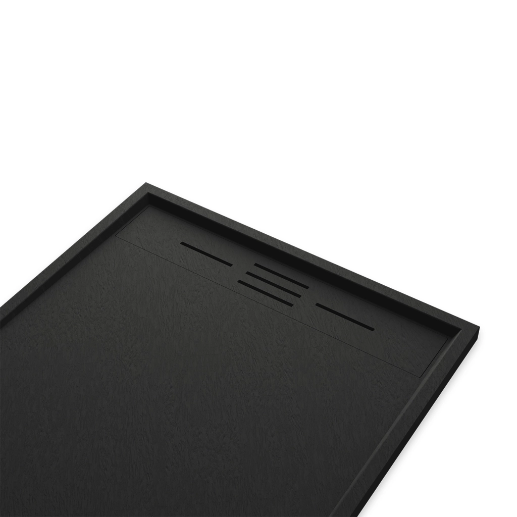 Piatto doccia 80x120 effetto pietra colore nero | Spanios